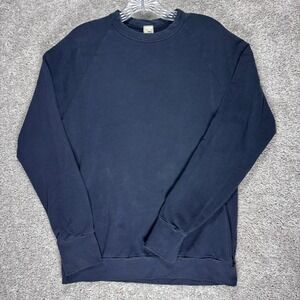 Swet Tailor Mens Navy Blue Cotton Spandex‎ Raglan Crewneck Sweatshirt Large USA